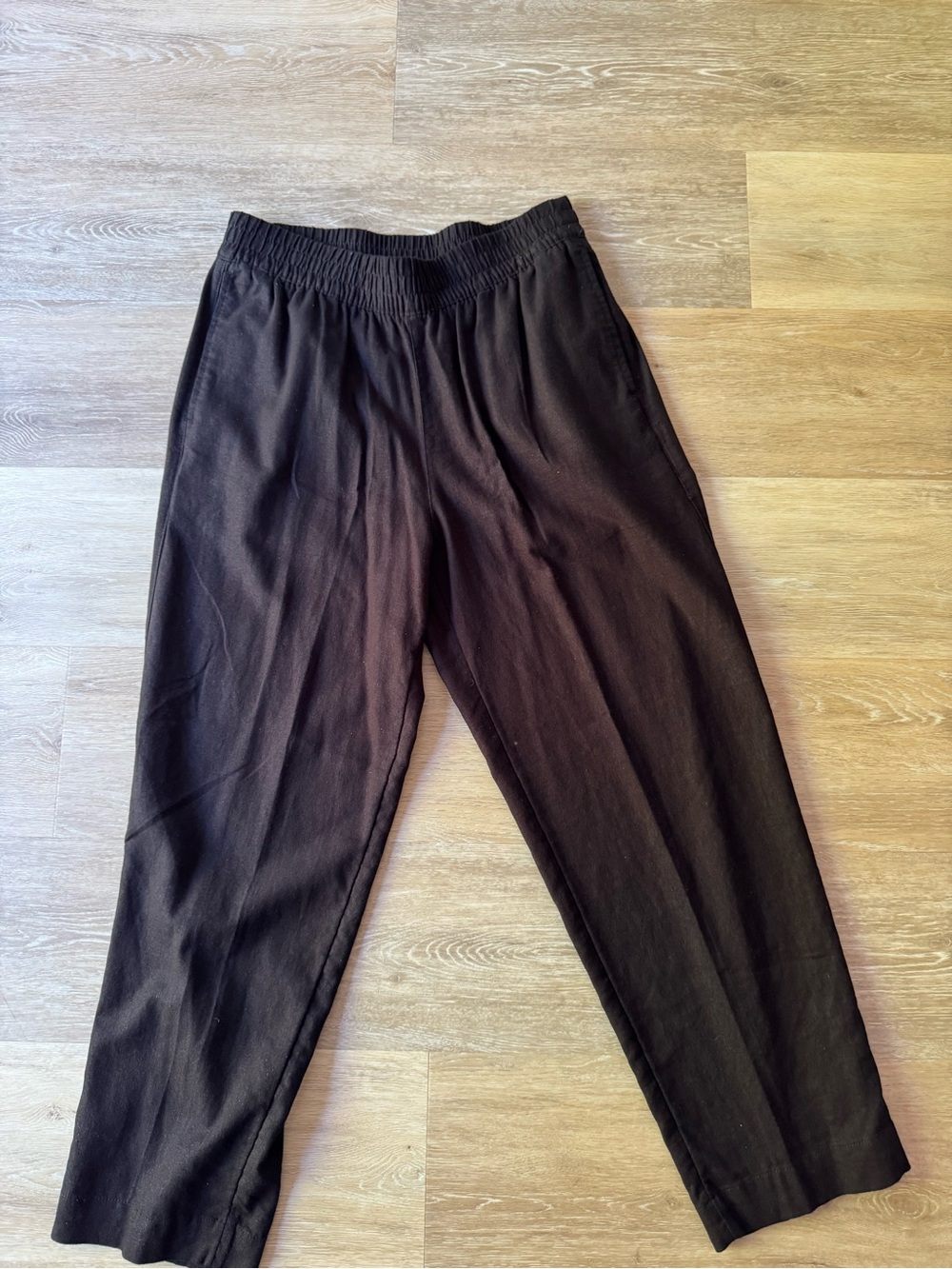 Old Navy cropped linen black pant